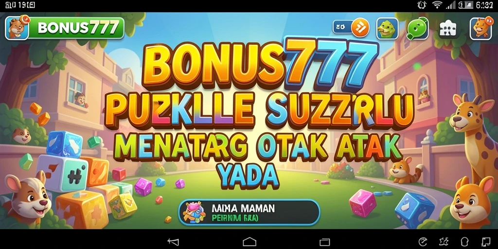 Tampilan gameplay puzzle yang menakjubkan dan penuh warna.