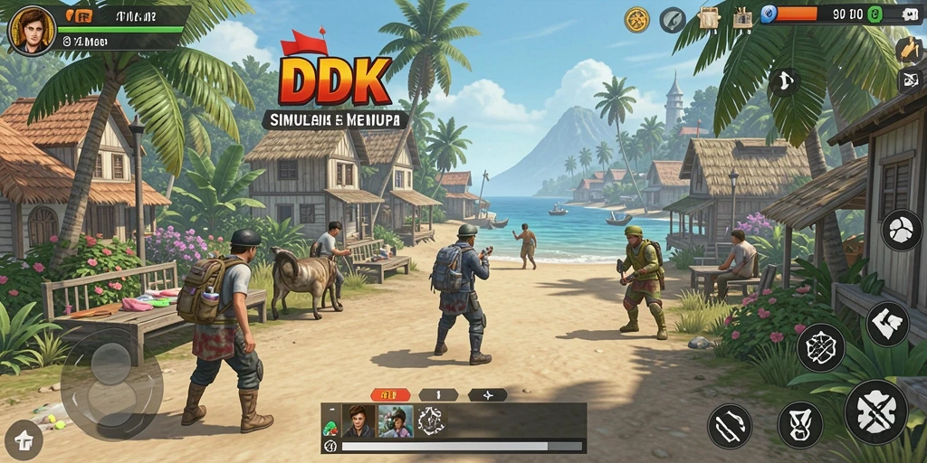 Tangkapan layar utama <strong>DKK</strong> menunjukkan gameplay yang interaktif dan menarik.