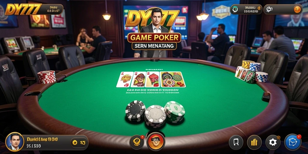 Tampilan menarik dari gameplay Poker di DY777.