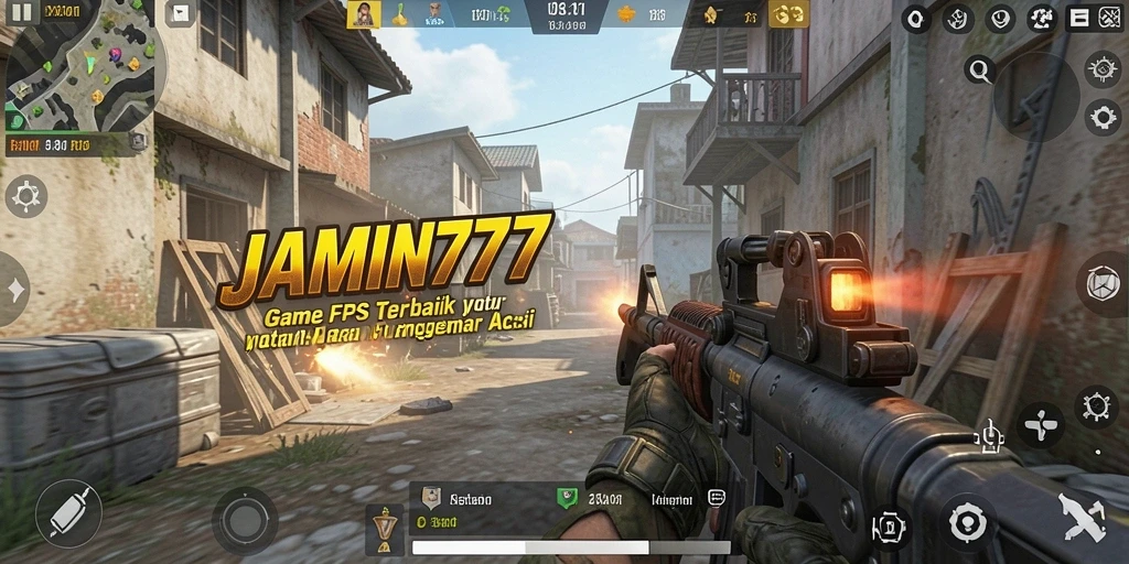 Tangkapan layar dari gameplay JAMIN777 yang menampilkan pertempuran yang intens.