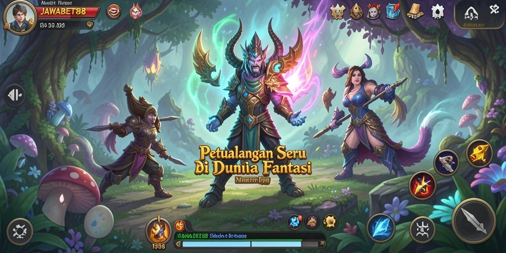 Tampilan gameplay JAWABET88 yang memukau dalam petualangan penuh aksi.