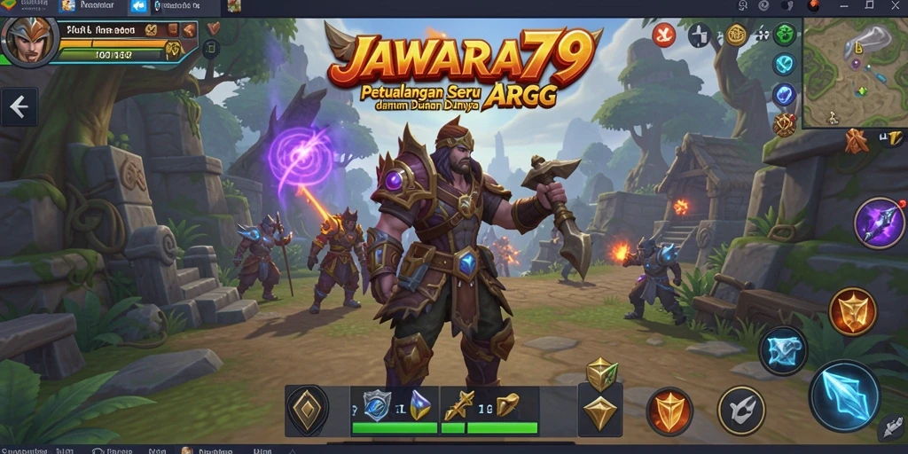 Tampilan gameplay seru dari JAWARA79 dengan pertarungan yang dinamis.