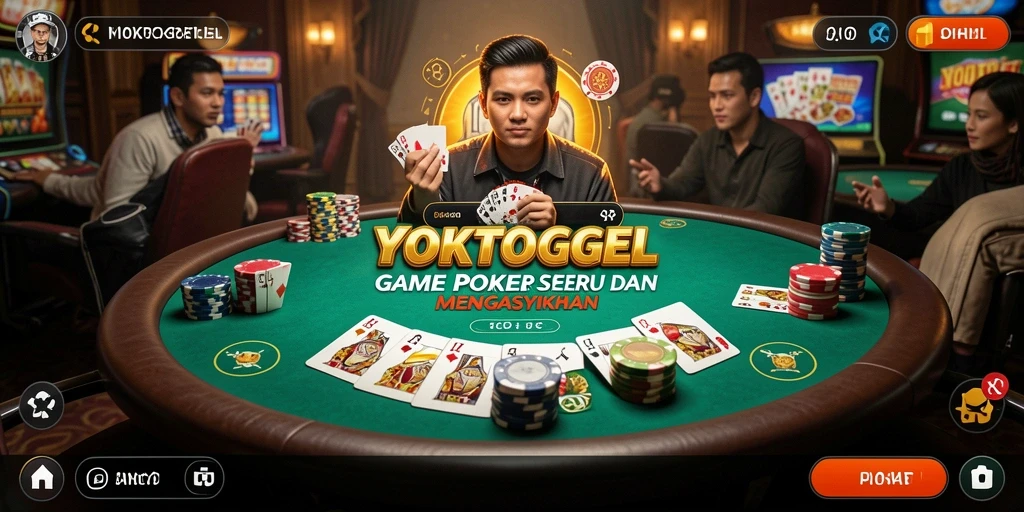 Screenshot gameplay Poker YOKTOGEL yang menarik dan seru.