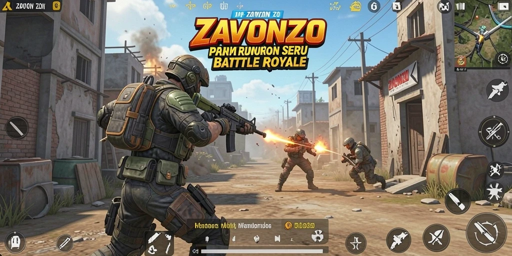 Gameplay seru ZAVONZO di medan tempur Battle Royale.